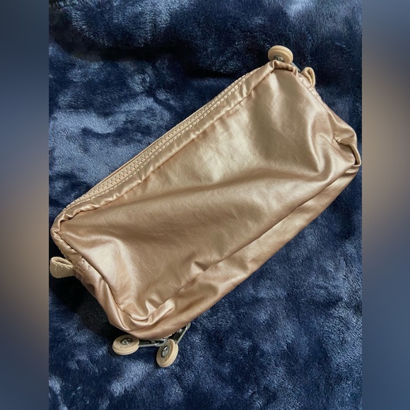 KIPLING Metallic Old Rose Dual Zip Compartment Cosmetic Bag - Picture 6 of 6